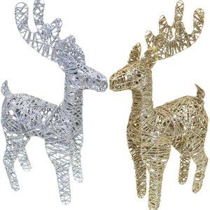 Christmas Table Decorations Centrepiece LED Fairy Lights Reindeer Ornament